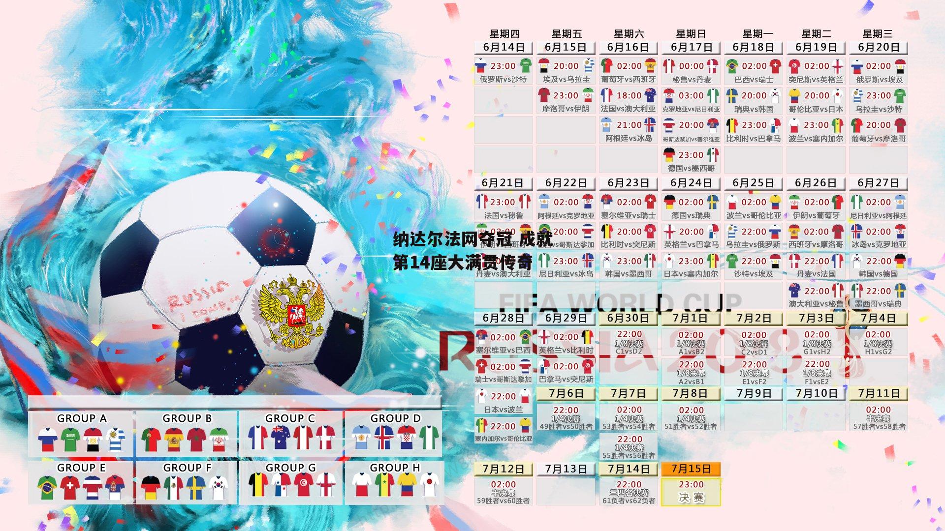 纳达尔法网夺冠 成就第14座大满贯传奇